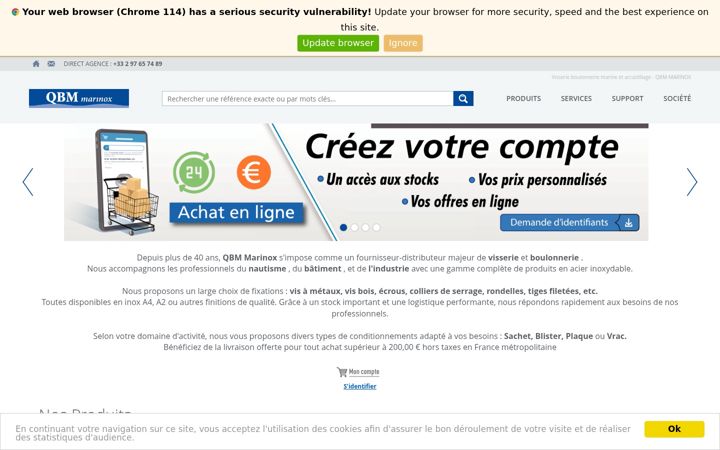Screenshot of marinox.fr