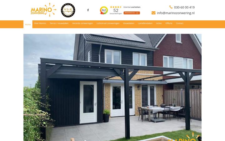 Screenshot ta' marinozonwering.nl