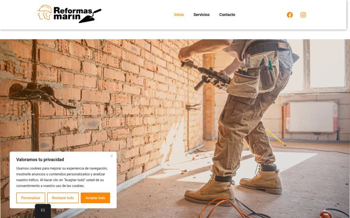 Screenshot of marinreformas.com