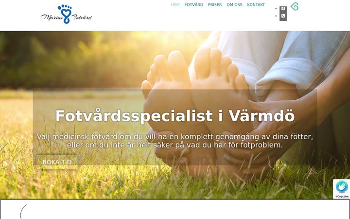 Screenshot of marinsfotvard.se