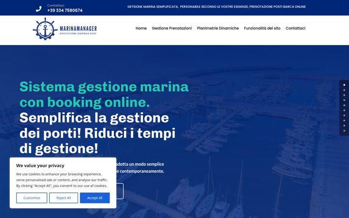 Screenshot of marinsmanager.com