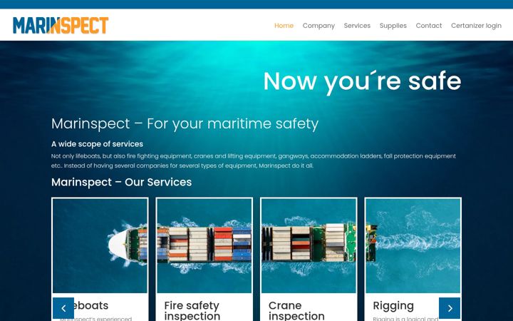 Screenshot of marinspect.eu