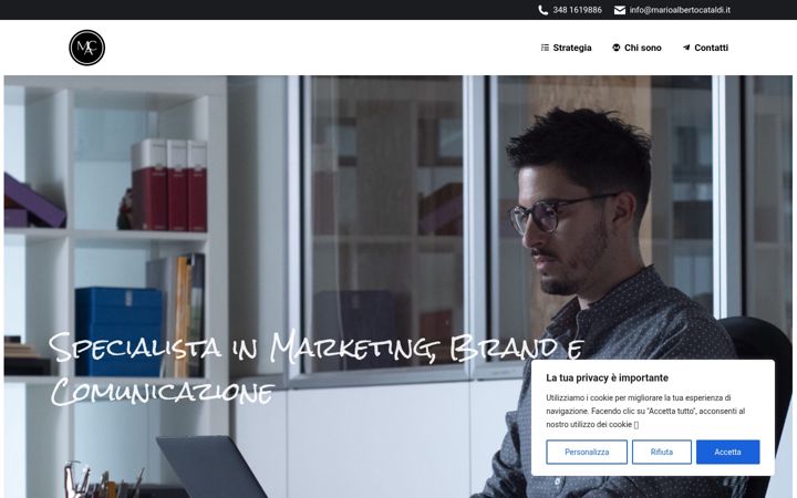 Screenshot of marioalbertocataldi.it