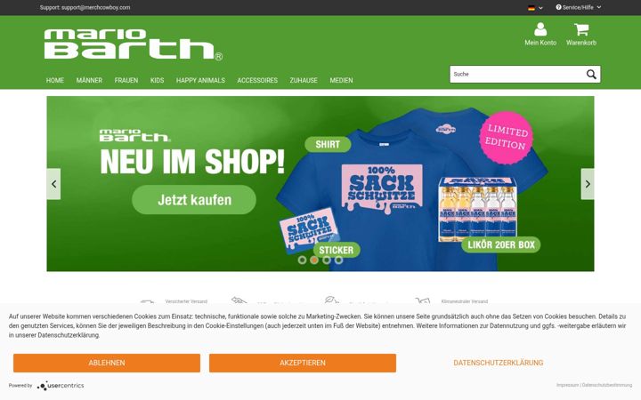 Screenshot of mariobarth-shop.de