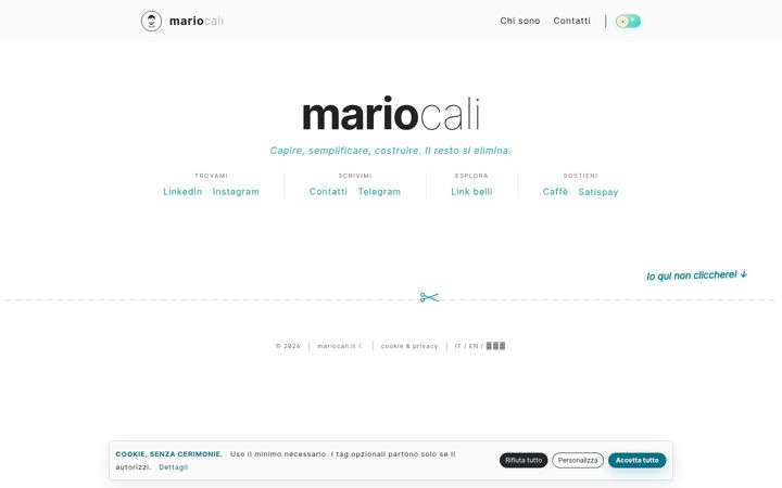 Screenshot of mariocali.it