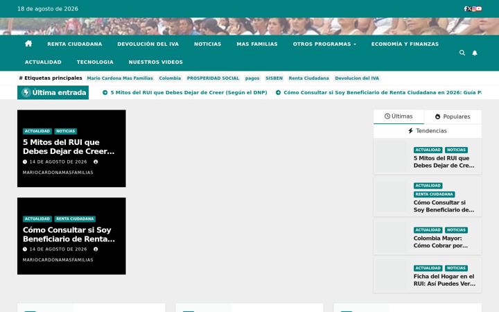Screenshot of mariocardonamasfamilias.com