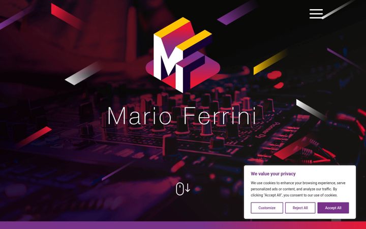 Screenshot of marioferrini.com