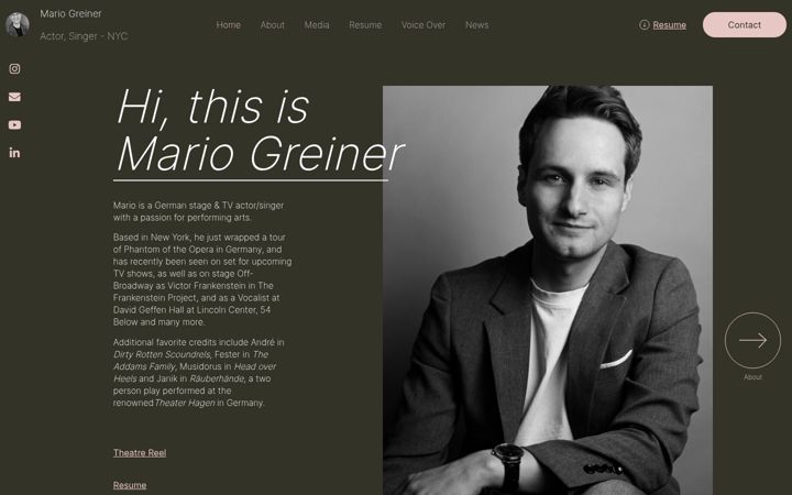 Screenshot of mariogreiner.com