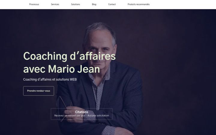 Screenshot of mariojeancoach.com