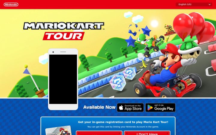 Screenshot of mariokarttour.com