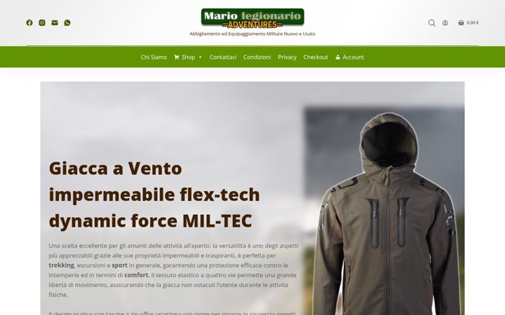 Screenshot of mariolegionario.com