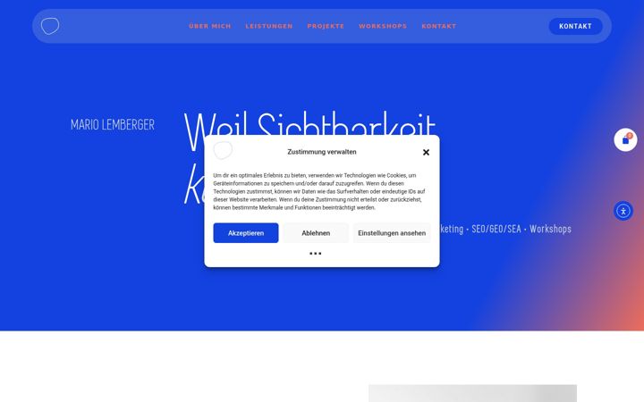 Screenshot stránky mariolemberger.com