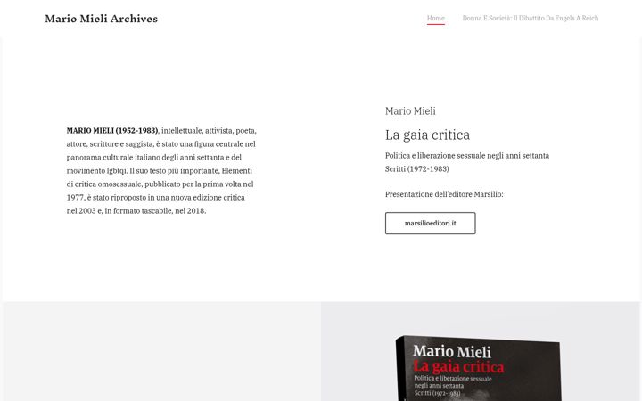 Screenshot of mariomieliarchives.com