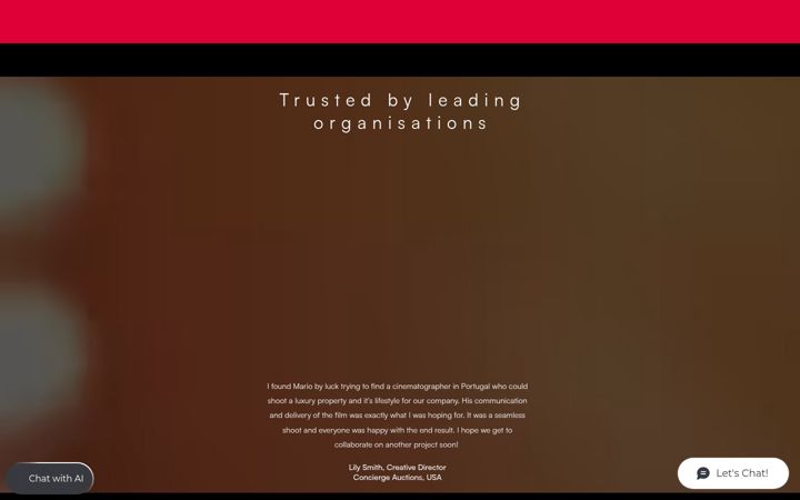 Screenshot of mariomilosevich.com