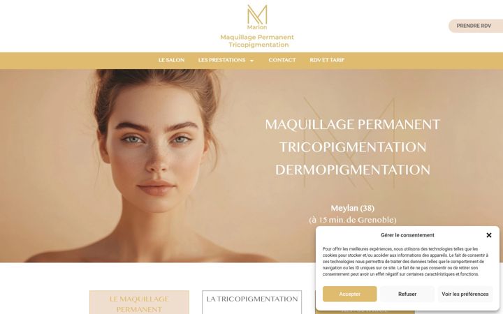 Screenshot of marion-maquillagepermanent.fr
