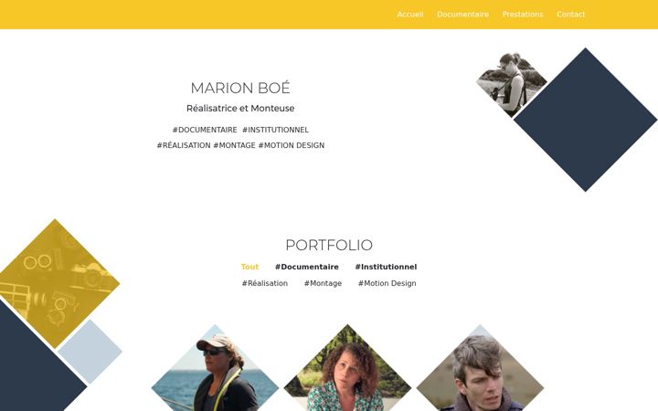 Screenshot of marionboe.fr