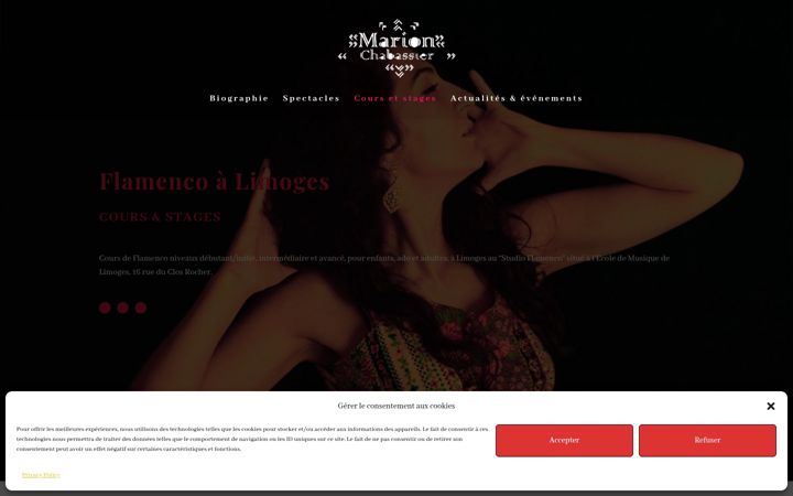 Screenshot of marionchabassier.fr