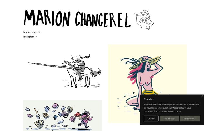 Screenshot of marionchancerel.com