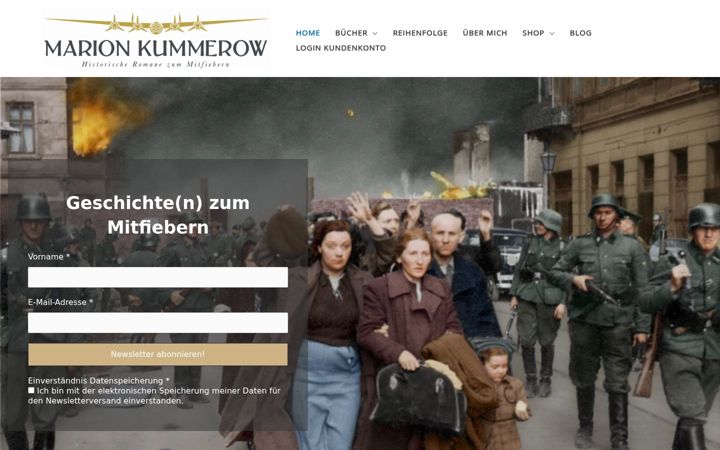 Screenshot of marionkummerow.de