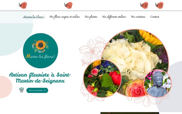 Screenshot of marionlesfleurs.fr