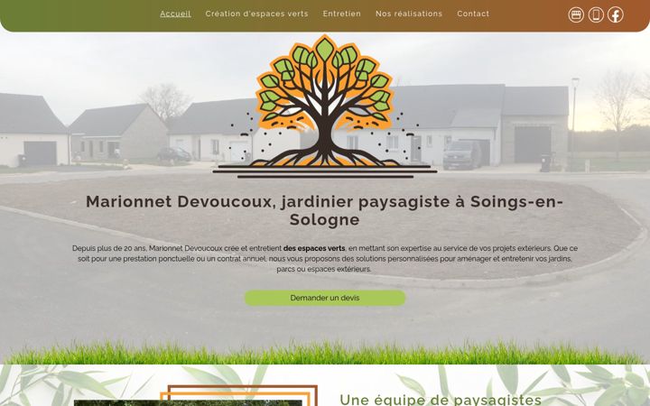 Screenshot of marionnet-devoucoux.fr