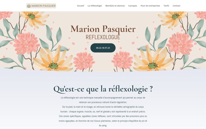 Screenshot of marionpasquier-reflexologue.fr