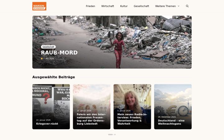 Screenshot of marionschneider.net