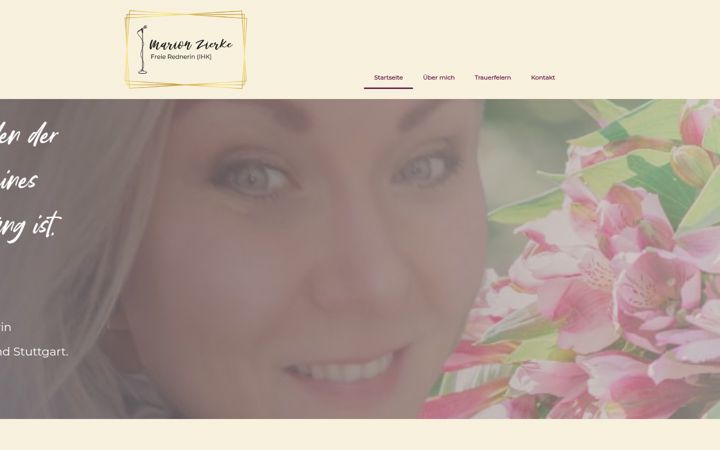 Screenshot of marionzierke.de