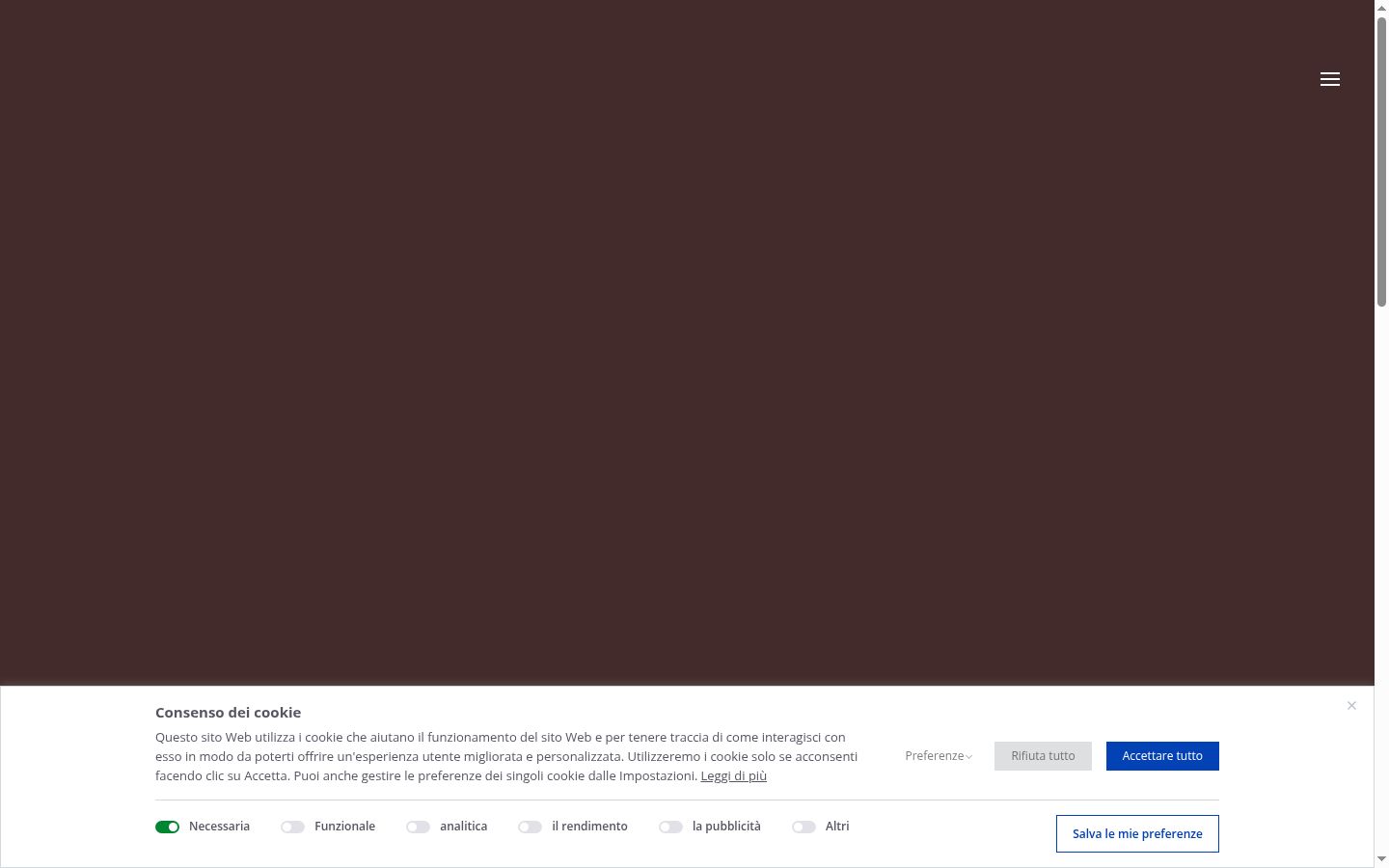Captura de pantalla del banner de consentimiento mostrado antes de cualquier interacción