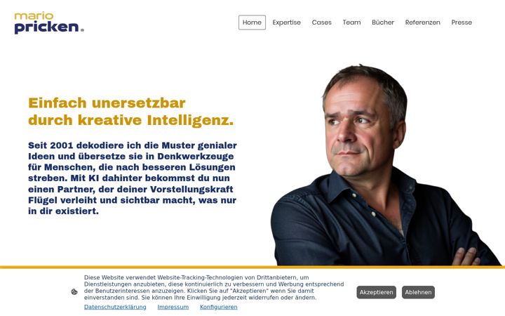 Screenshot of mariopricken.com