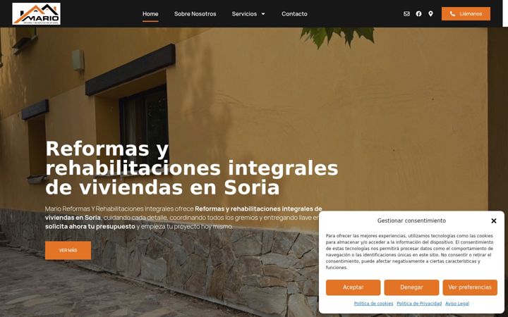 Screenshot of marioreformasyrehabilitacionesintegrales.com
