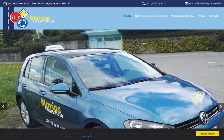 Screenshot of marios-fahrschule.ch