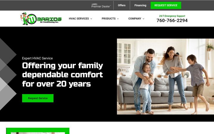 Screenshot of mariosacinc.com