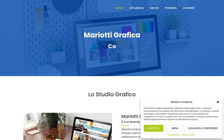 Screenshot of mariottigrafica.com