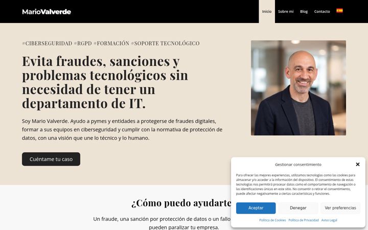 Screenshot of mariovalverde.com