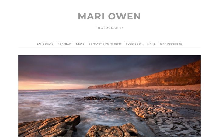 Screenshot of mariowenphotography.com
