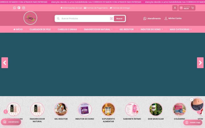 Screenshot of marireduxnatural.com.br
