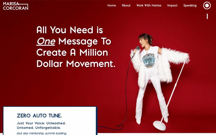 Screenshot of marisacorcoran.com