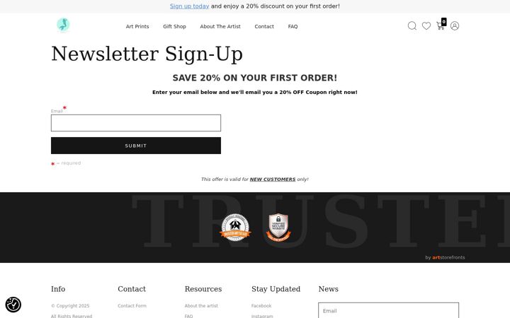 Screenshot of marisadestefanow.art