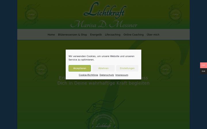 Screenshot of marisadmessner.com