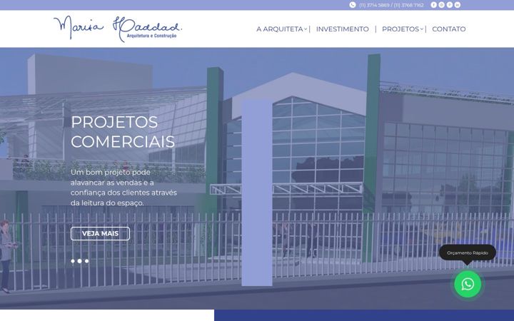 Screenshot of marisahaddad.com.br