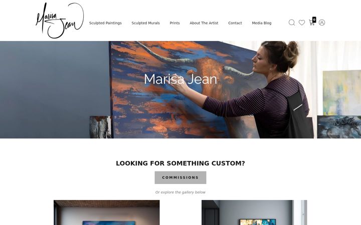 Screenshot of marisajean.com