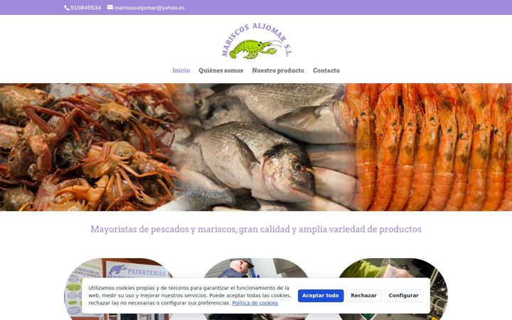 Screenshot of mariscosaljomar.com
