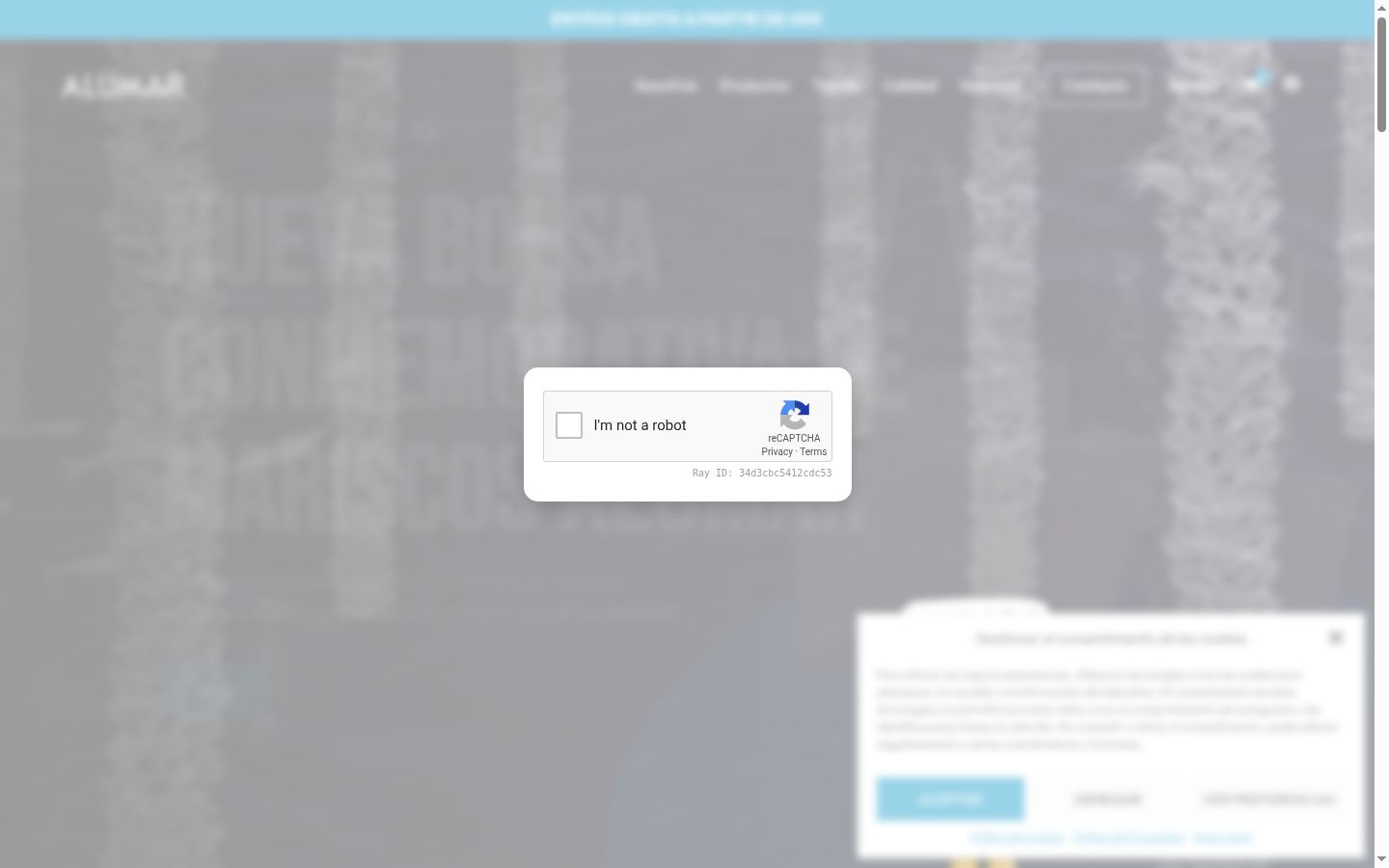 Screenshot van de toestemmingsbanner zoals getoond vóór enige interactie
