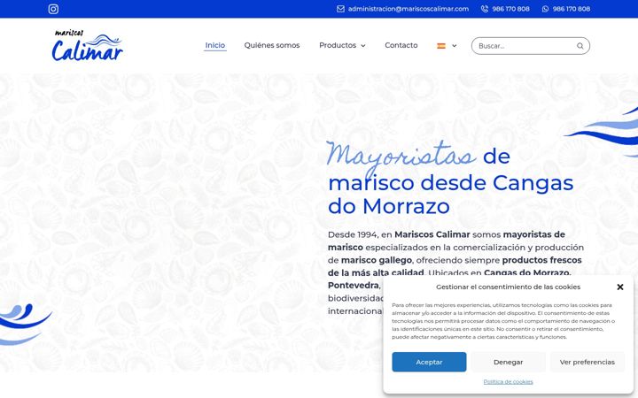 Screenshot of mariscoscalimar.com
