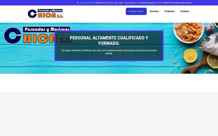 Screenshot of mariscoschica.com