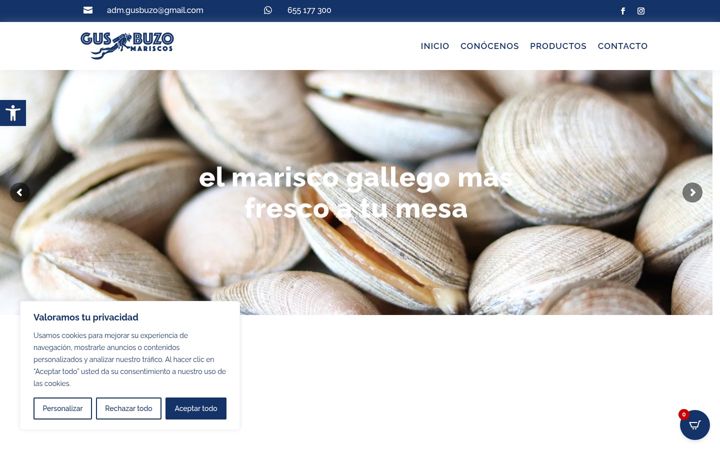 Screenshot of mariscosgusbuzo.com