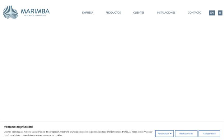 Screenshot of mariscosmarimba.com