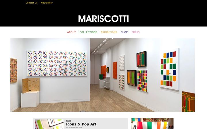Screenshot of mariscottiart.com