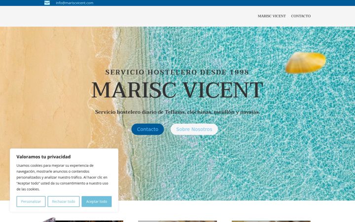 Screenshot of mariscvicent.com
